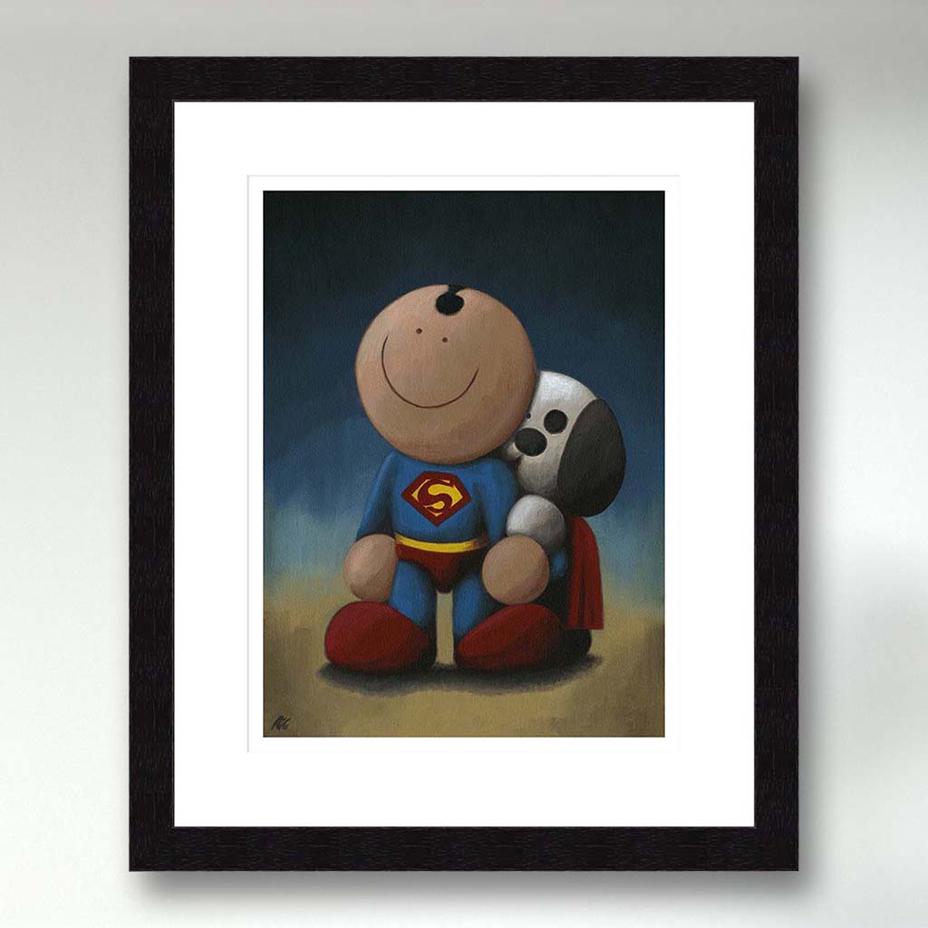 Mans Super Best Friend - Black Frame