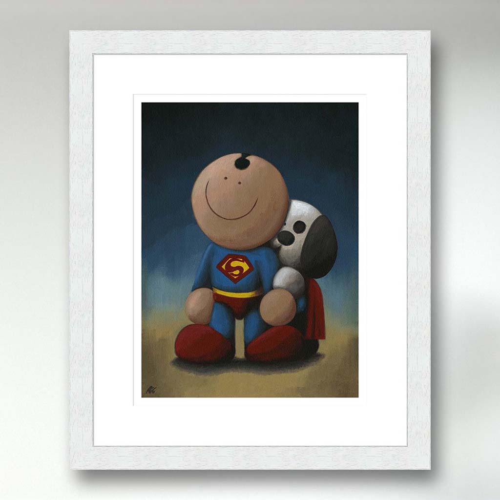 Mans Super Best Friend - White Frame