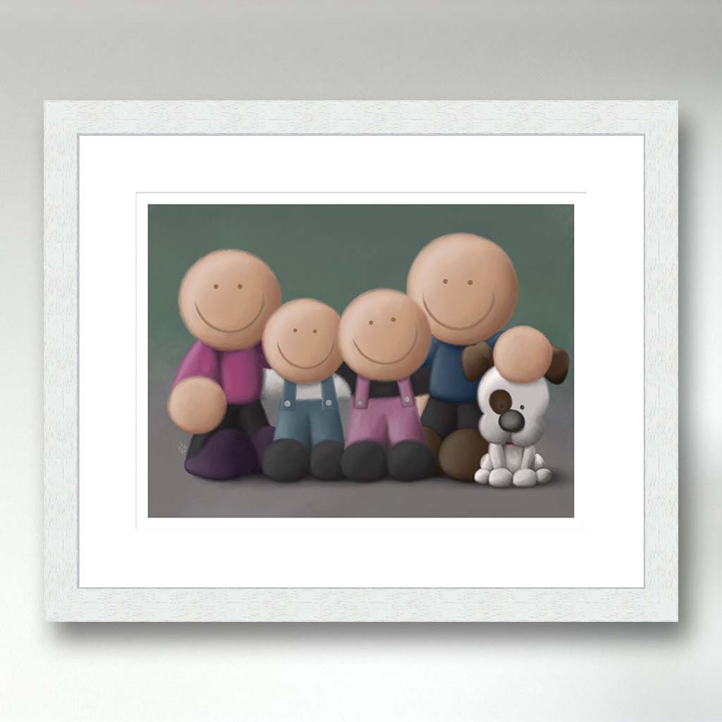 Family Pawtrait - White Frame