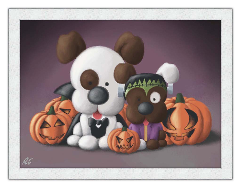 Happy Halloween Canvas Print - White Frame