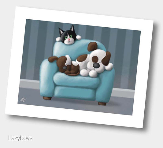 Lazyboys - A4 Print - £25.00