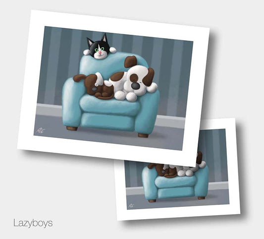 Lazyboys - A3 Print - £40.00