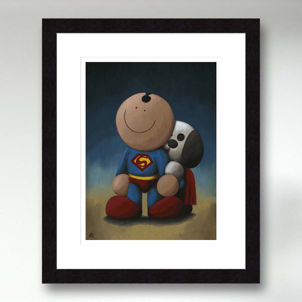 Mans Super Best Friend - Black Frame