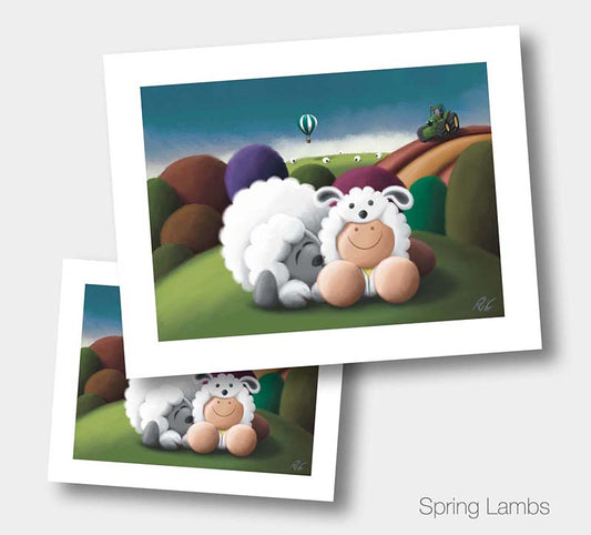 Spring Lambs - A3 Print - £40.00